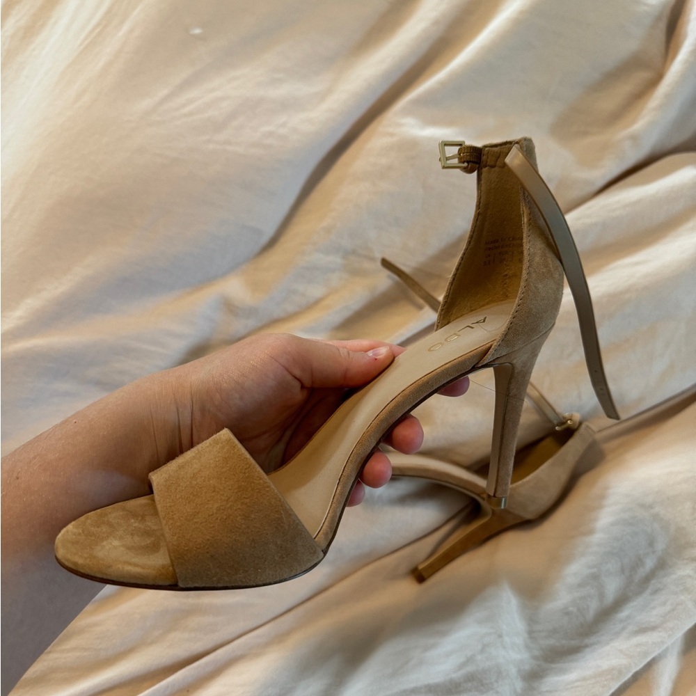 Aldo Tan Heels Elegant Stiletto Sandals